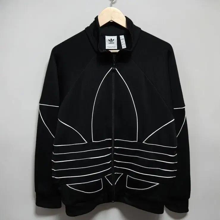 100 Adidas 아디다스 빅 트레포일 트랙 져지자켓 블랙