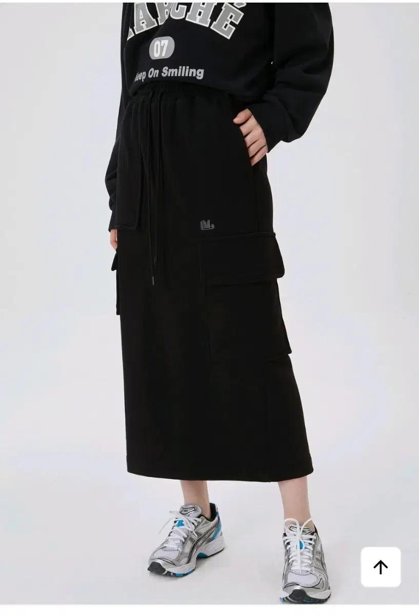 럭키마르쉐  M호 카고  면 스커트  상태굿