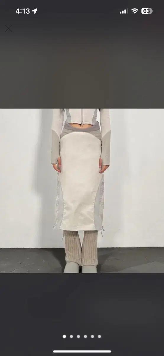000 Undefined midi skirt 화이트 미디 스커트