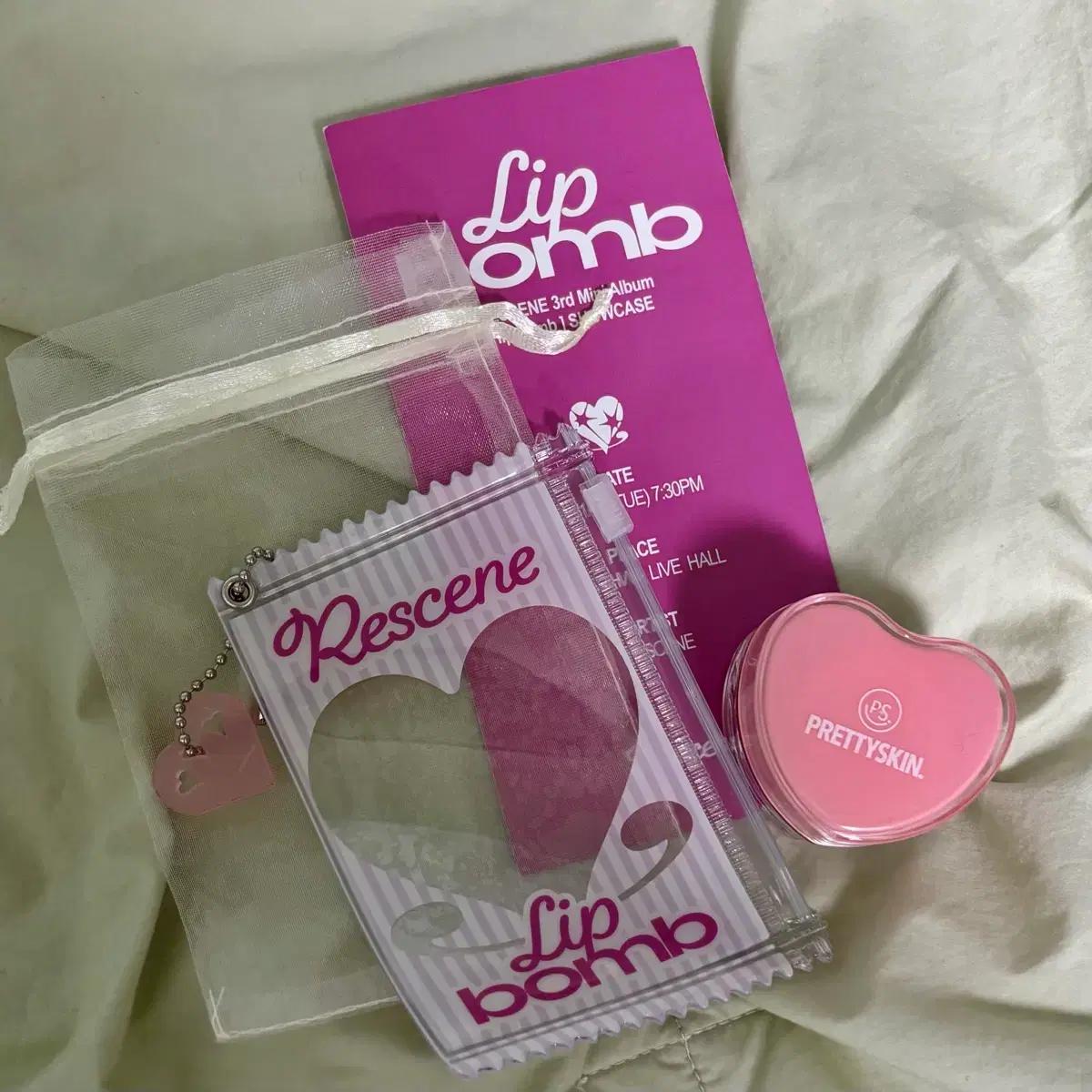 리센느 lip bomb 쇼케이스 특전ㅣ포카홀더 립마스크 입장 멤버쉽 립밤