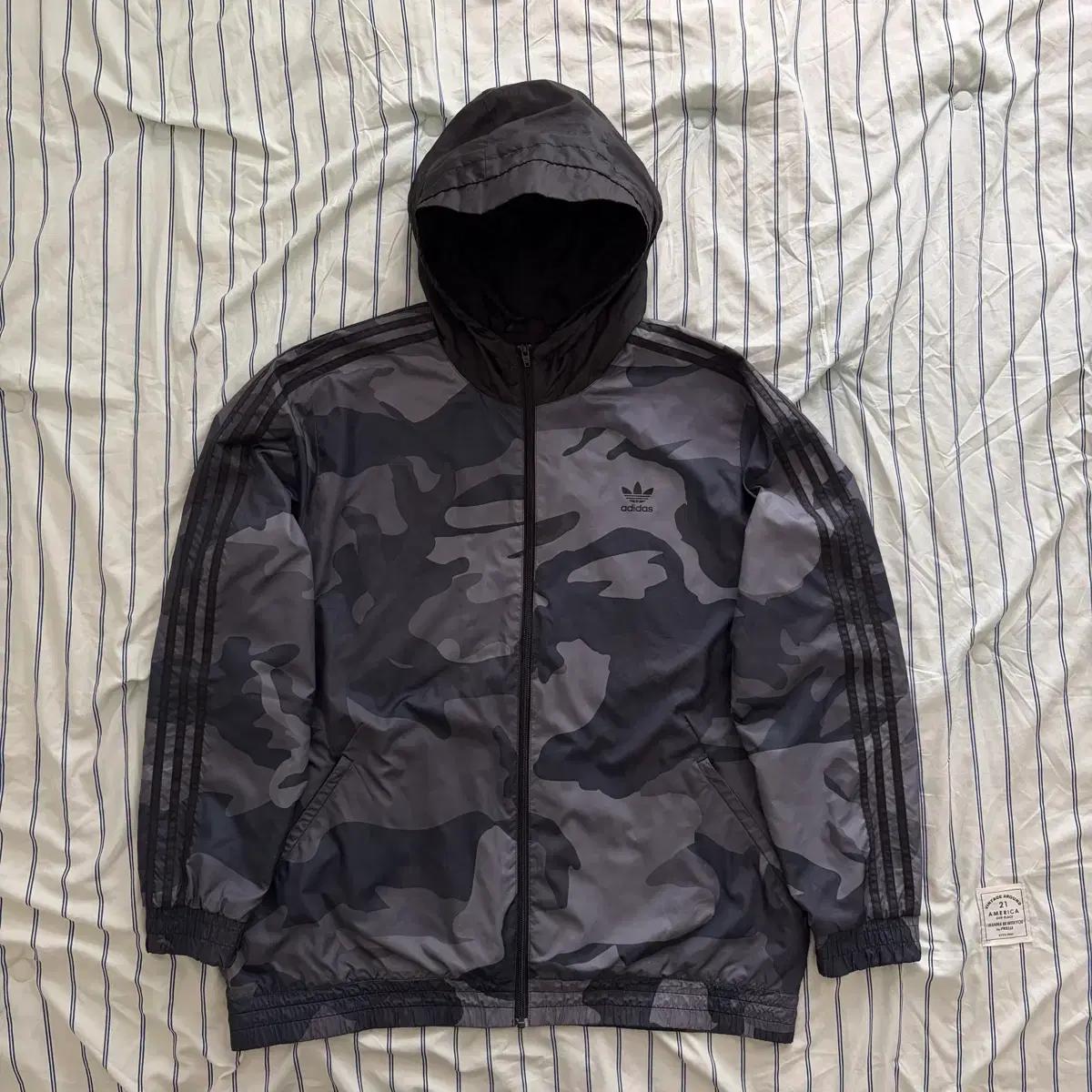[Adidas] 아디다스 카모 후드 바람막이 빈티지 져지 디엠 어항