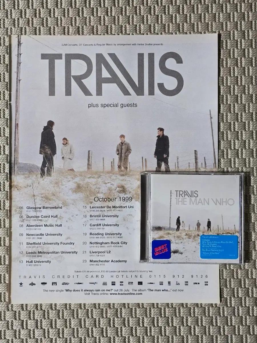 CD 음반 TRAVIS 트래비스 - The Man Who 미국반