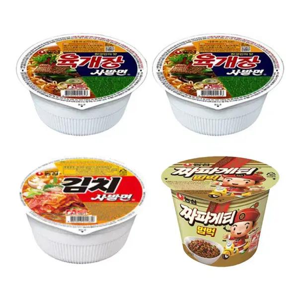 무료배송-농심 컵라면 육개장12+김치6+짜파게티범벅6 총 24개