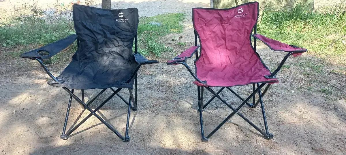 Camping GAO 캠핑 의자 블랙/버건디 두개