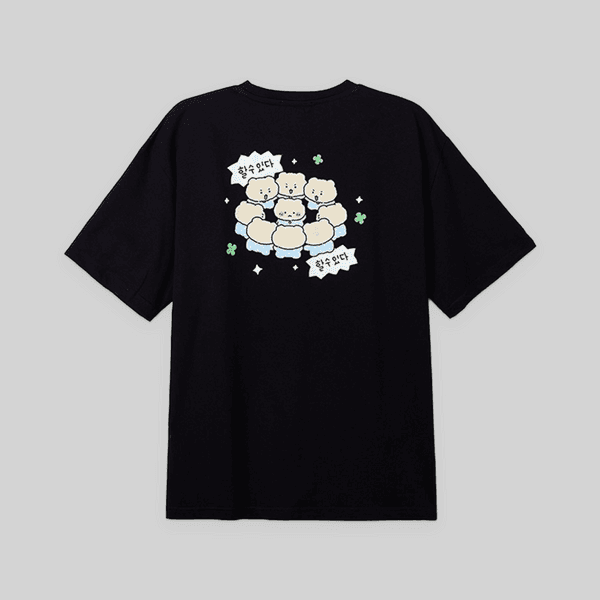 [SPAO] [망그러진곰] 망그러진 반팔 티셔츠(BLACK)
