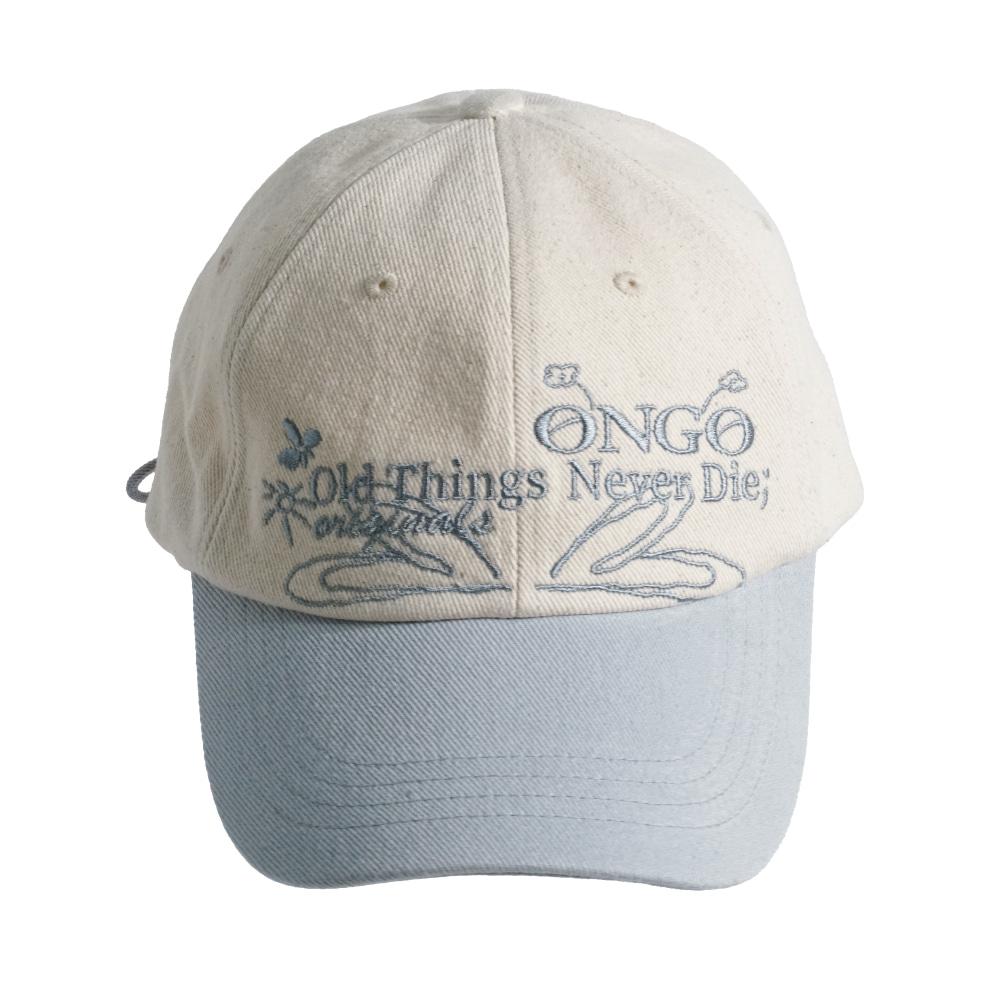 [FLOWER] KNOT CAP_ASHBLUE 