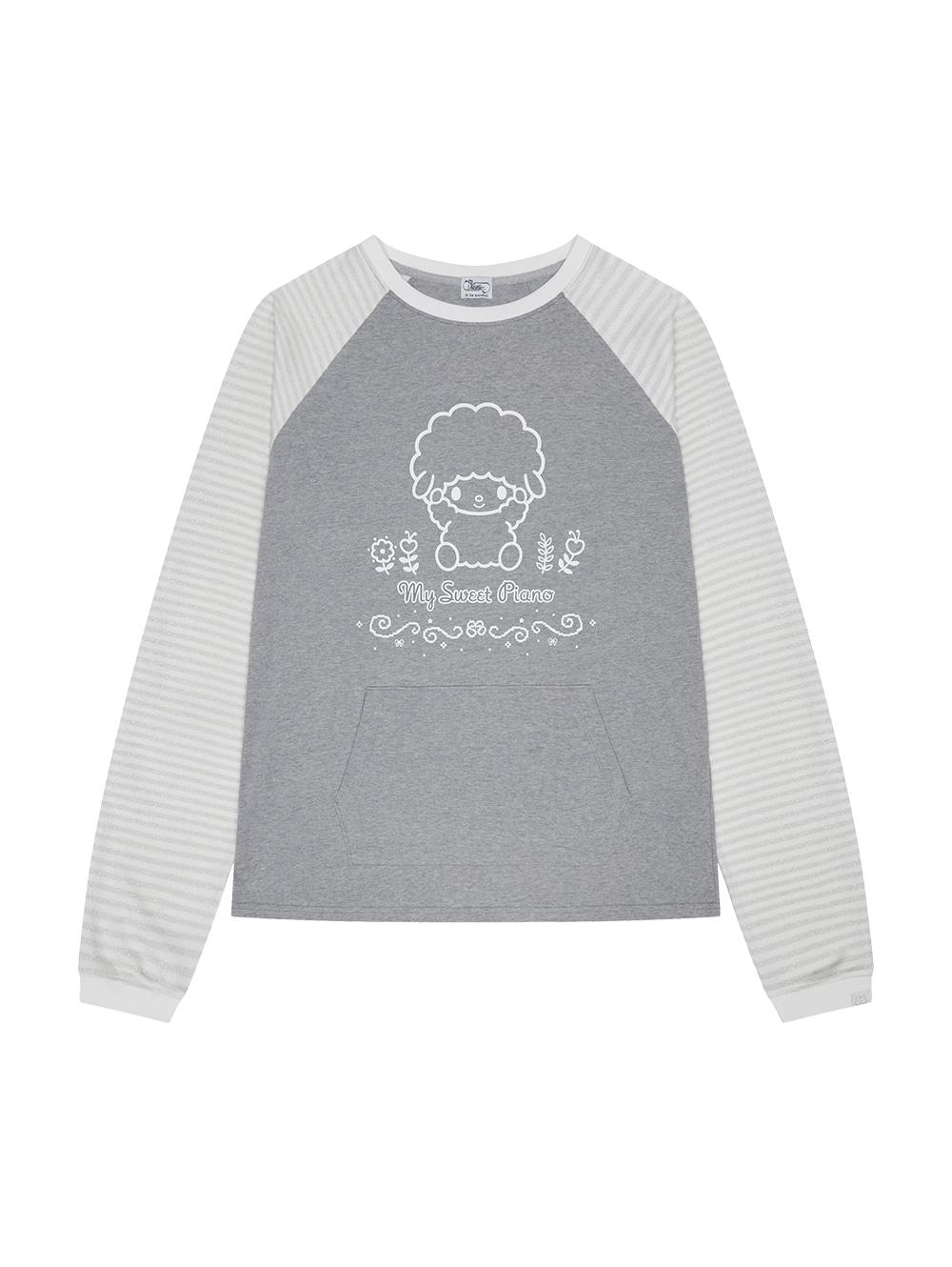 MY SWEET PIANO LONG SLEEVES [HEATHER GREY]