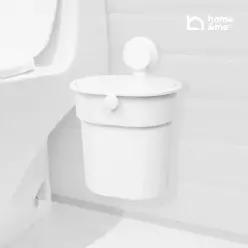 강력 부착 화장실 미니 원터치 벽걸이 휴지통 쓰레기통