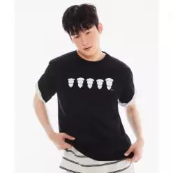 SPAO 가나디 반팔 티셔츠블랙 SPRLG25U09