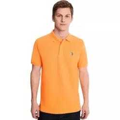 US POLO ASSN USPA 남성 반팔 폴로 티셔츠 카라티 Solid Cotton 피케 + 스몰 포니 43197