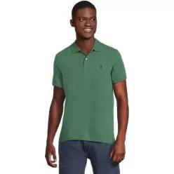 US POLO ASSN USPA 남성 반팔 폴로 티셔츠 카라티 슬림핏 Solid 피케 셔츠 432032