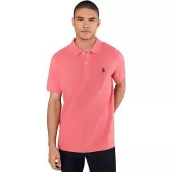 US POLO ASSN USPA 남성 반팔 폴로 티셔츠 카라티 Solid Cotton 피케 + 스몰 포니 43197