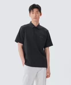 매장정품 어패럴 SNOW PEAK APPAREL S25MMTPS16BK 클래식 우븐 반팔 폴로 티셔츠 S251