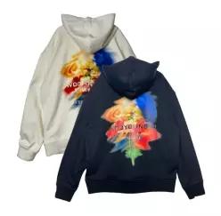 우영미 MUST IT_24FW 스웨잉 플라워 후드 티셔츠 W243TS36723B