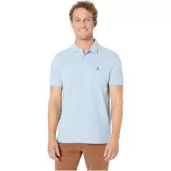 US POLO ASSN USPA 남성 반팔 폴로 티셔츠 카라티 Solid Cotton 피케 + 스몰 포니 42800