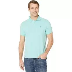 US POLO ASSN USPA 남성 반팔 폴로 티셔츠 카라티 Solid Cotton 피케 + 스몰 포니 42800