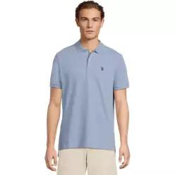 US POLO ASSN USPA 남성 반팔 폴로 티셔츠 카라티 Solid Cotton 피케 + 스몰 포니 43138