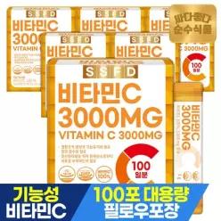 순수식품 비타민C 3000MG 100포x6박스 실속형 고함량 분말스틱