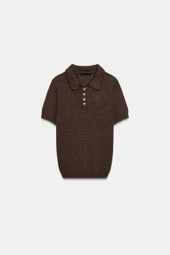 ZARA 자라 반팔 니트 폴로 셔츠 6236 015 700