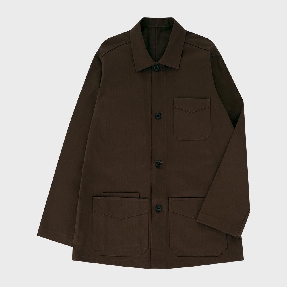 Comfort cotton Chore Jacket (Brown)
