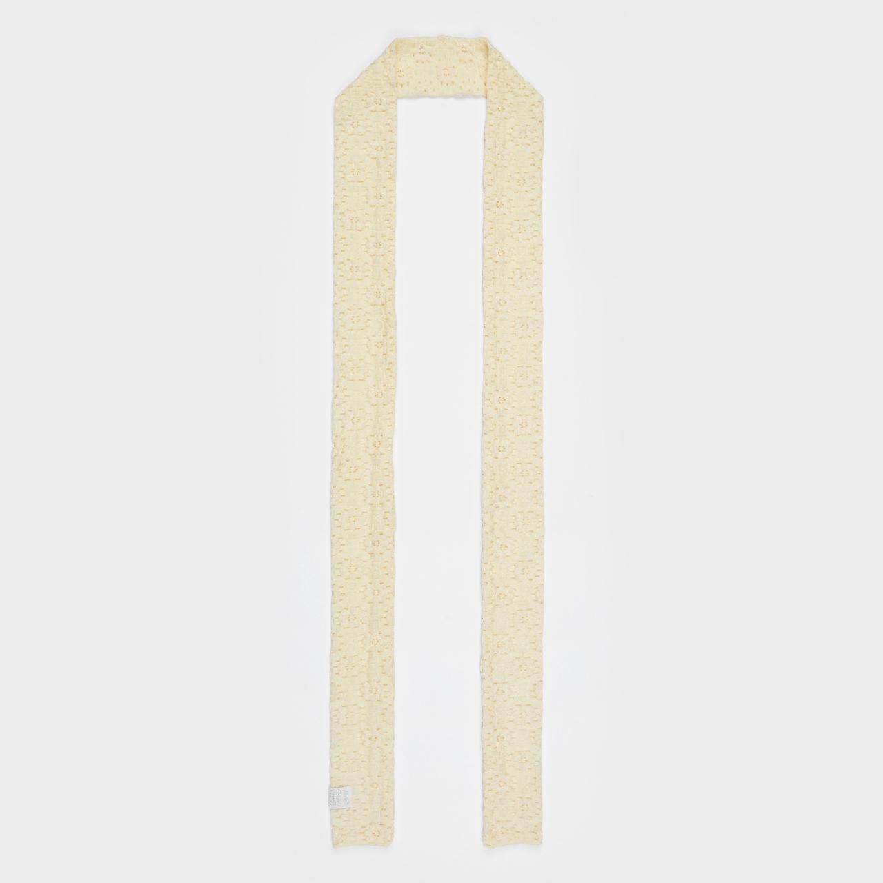 FLORAL LACE LONG SCARF (VANILLA)