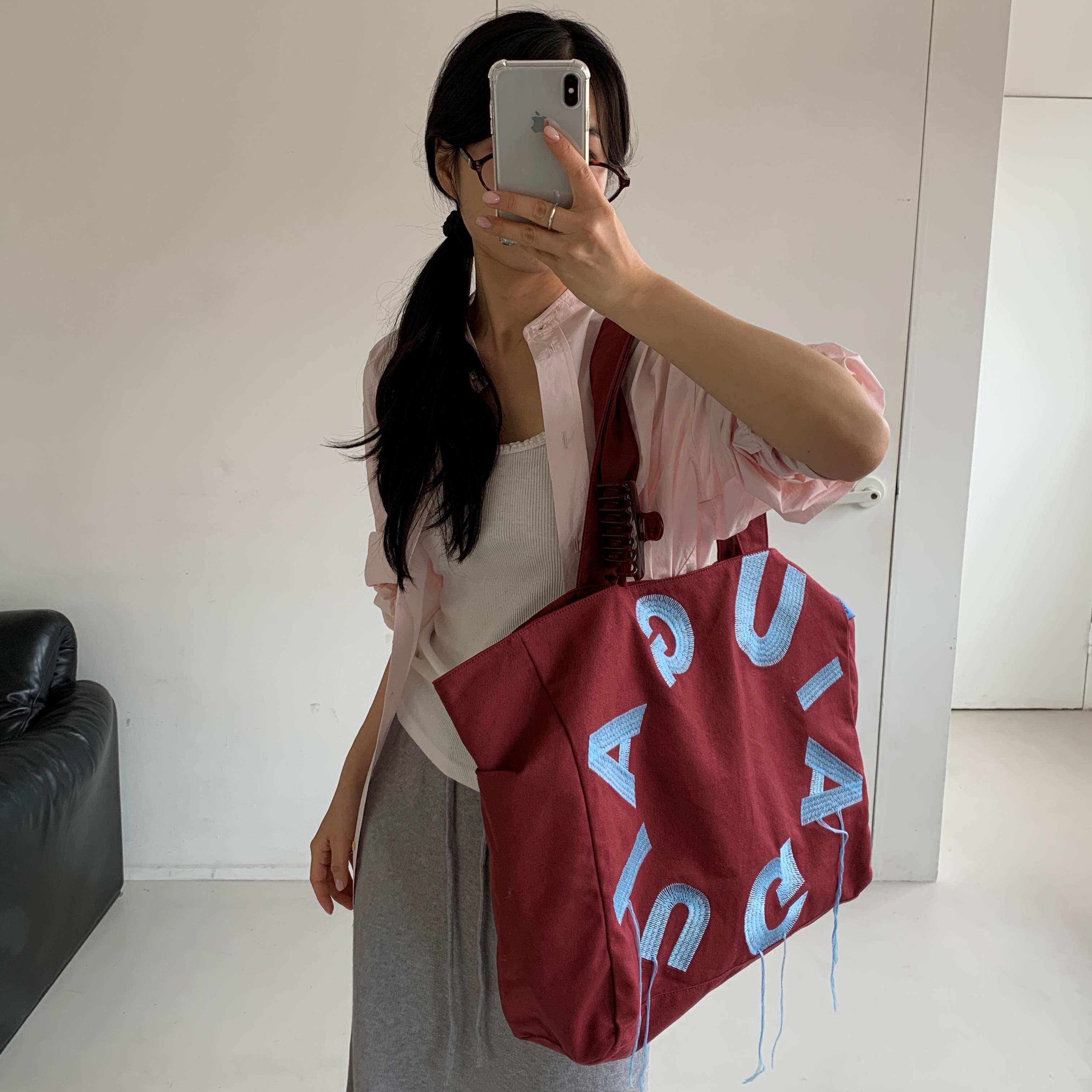 IUGA Big Shopper Bag (Burgundy)