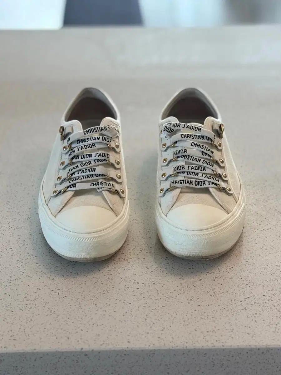 (37) 디올 워크앤디올 스니커즈 캔버스 화이트